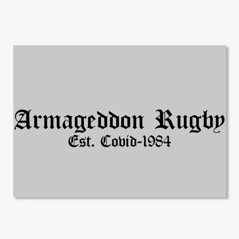 Armageddon Rugby Est. Covid-1984 Sticker